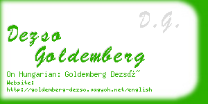 dezso goldemberg business card